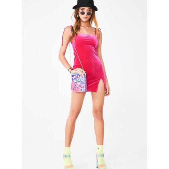 Dolls Kill Dresses & Skirts - SOLD!🆕Dolls Kill Motel "Verso" Pink Velvet Dress